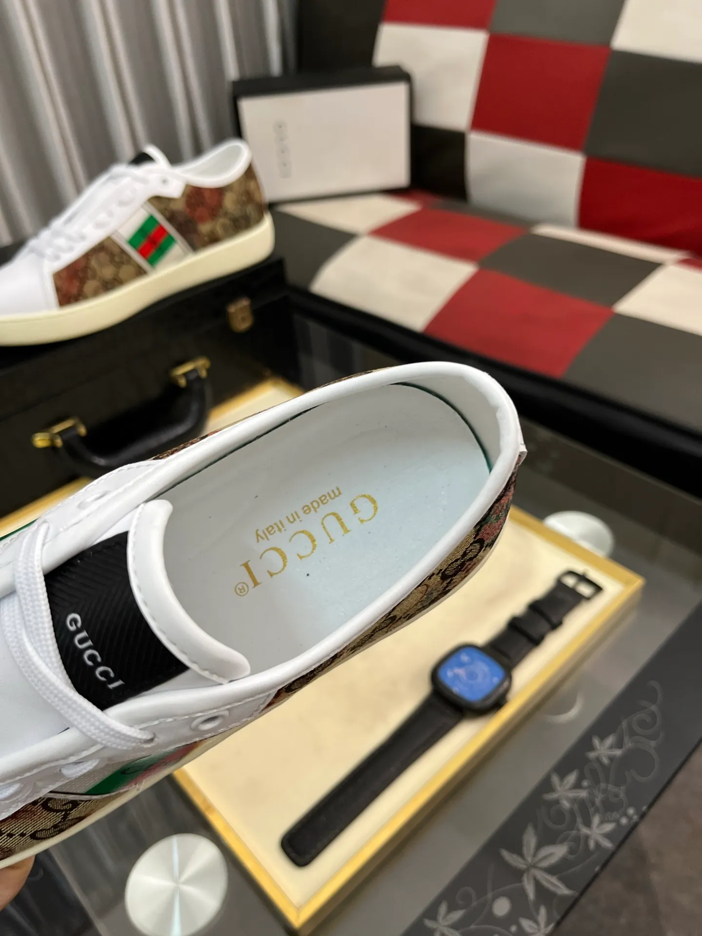 Men's Men's Shoes💰400⌚️⌚️" GUCCI" New official website • Same style, latest • hot style casual shoes, top brand [seduce] luxury ~ purchasing agency, top ~ quality. Products sold at the counter [strong] Original embossed calfskin fabric ➕ Comfortable sheepskin lining, code number: 38-443️⃣colors available